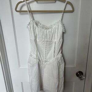 Elegant White Lace Mini Maisey Dress